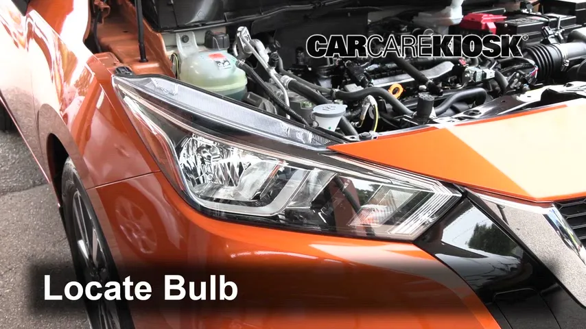 2020 Nissan Versa SV 1.6L 4 Cyl. Éclairage Feux de route (remplacer l'ampoule)